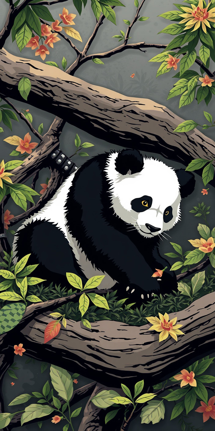 Panda 9 Phone Wallpaper