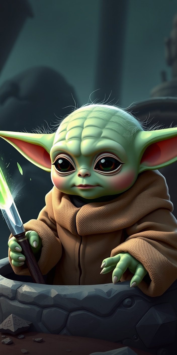 Baby yoda 7 Phone Wallpaper