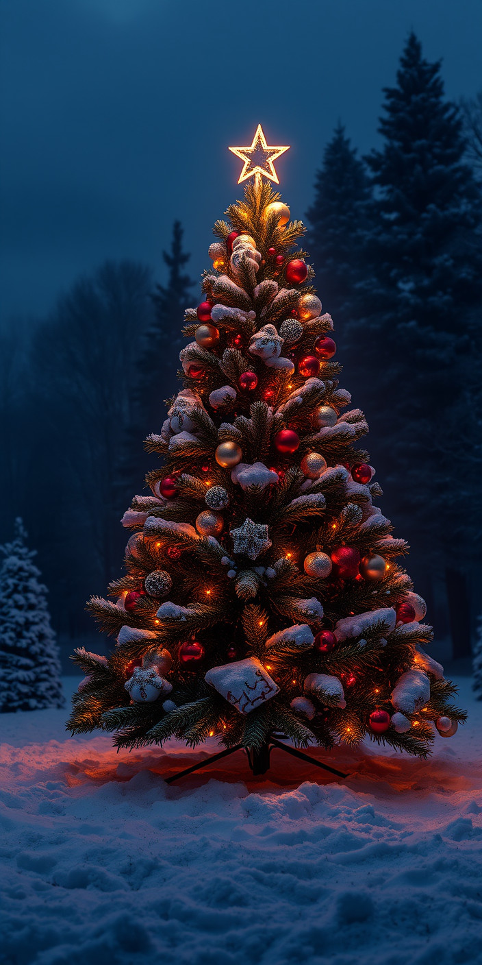 Christmas tree 5 Phone Wallpaper