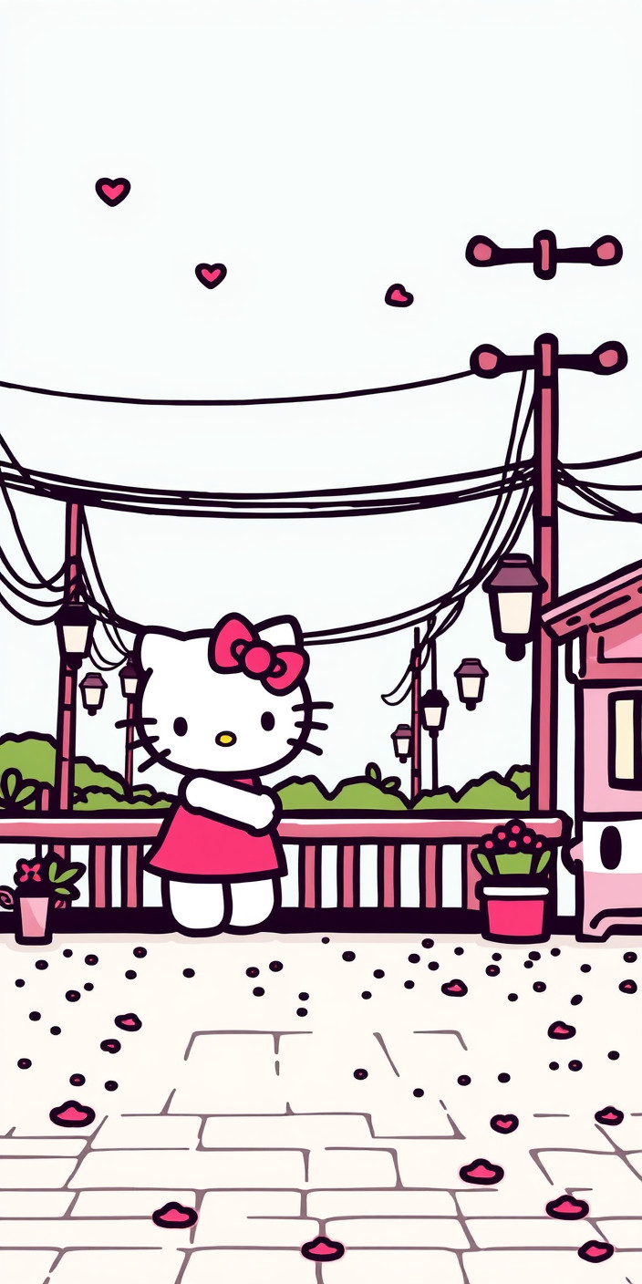 Hello kitty  for android 10 Phone Wallpaper