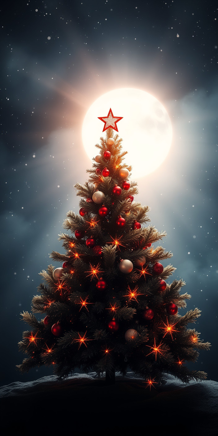 Christmas tree 7 Phone Wallpaper