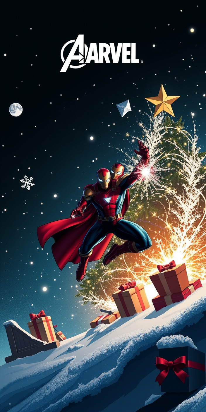 Marvel christmas 7 Phone Wallpaper
