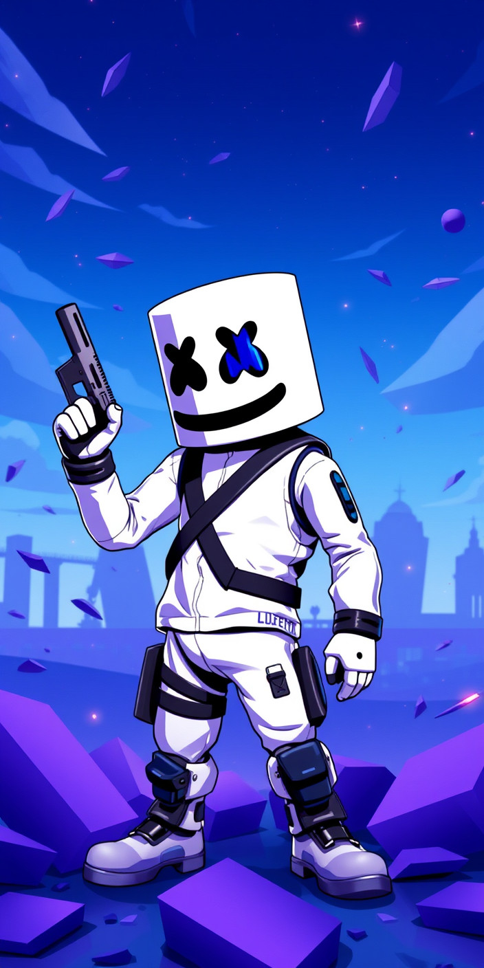 Marshmello  fortnite 4 Phone Wallpaper