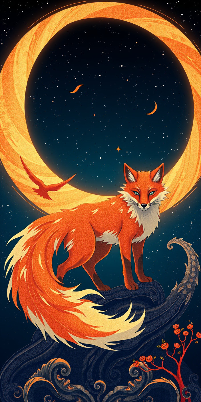 Nine tailed fox 10 Phone Wallpaper