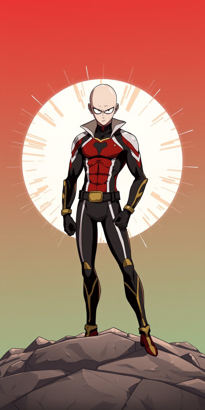 Saitama 3 Phone Wallpaper