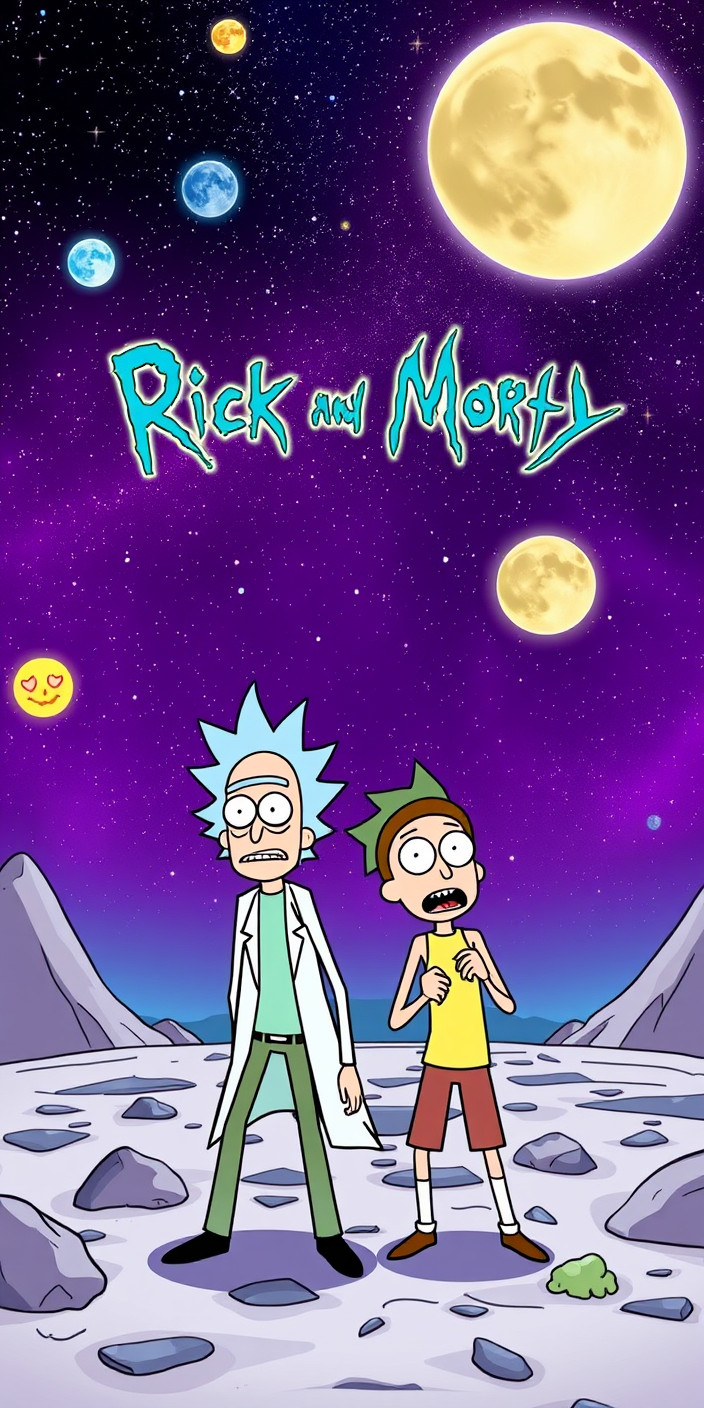 Rick and morty android 7 Phone Wallpaper