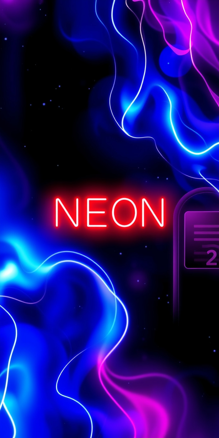 Neon 7 Phone Wallpaper