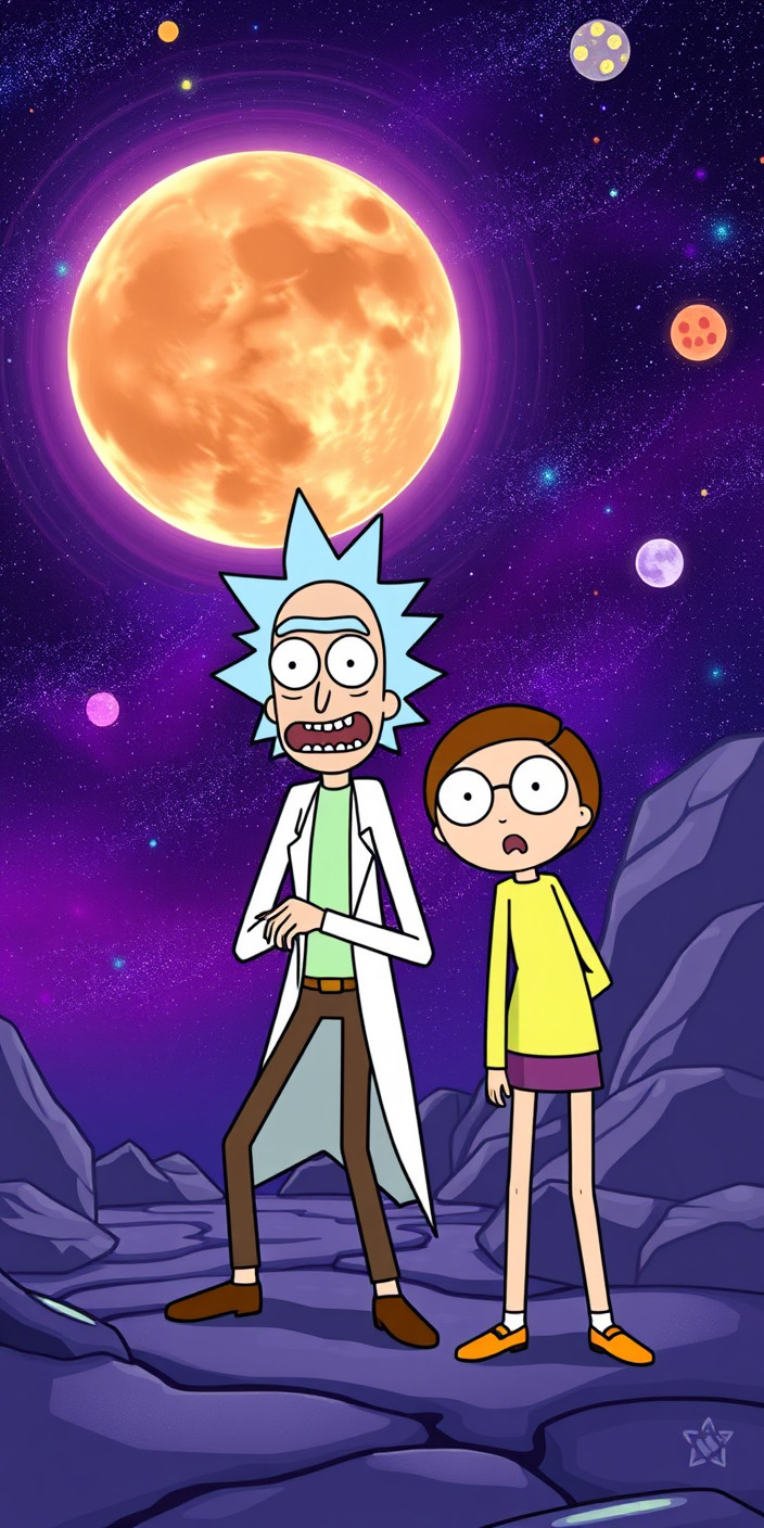 Rick and morty 9 Phone Wallpaper