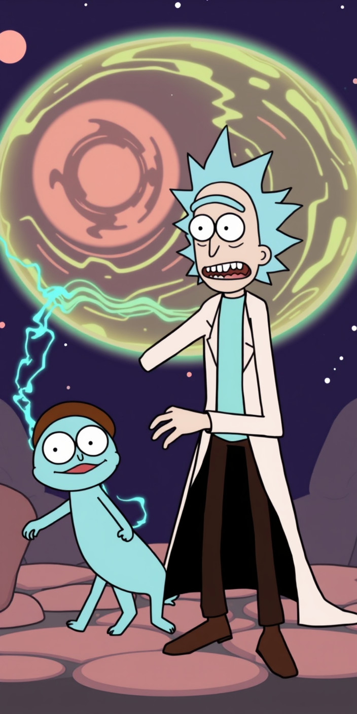 Rick and morty 4 Phone Wallpaper