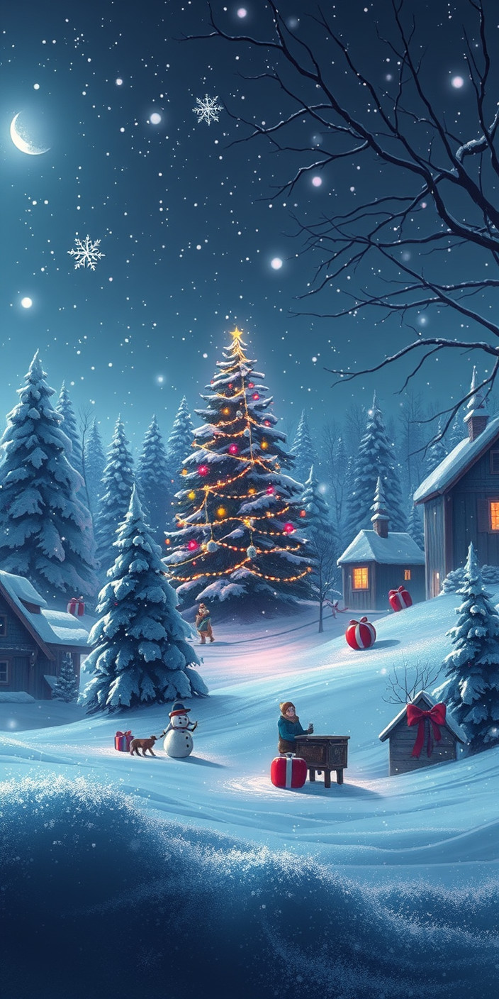 Christmas  for laptop 4 Phone Wallpaper
