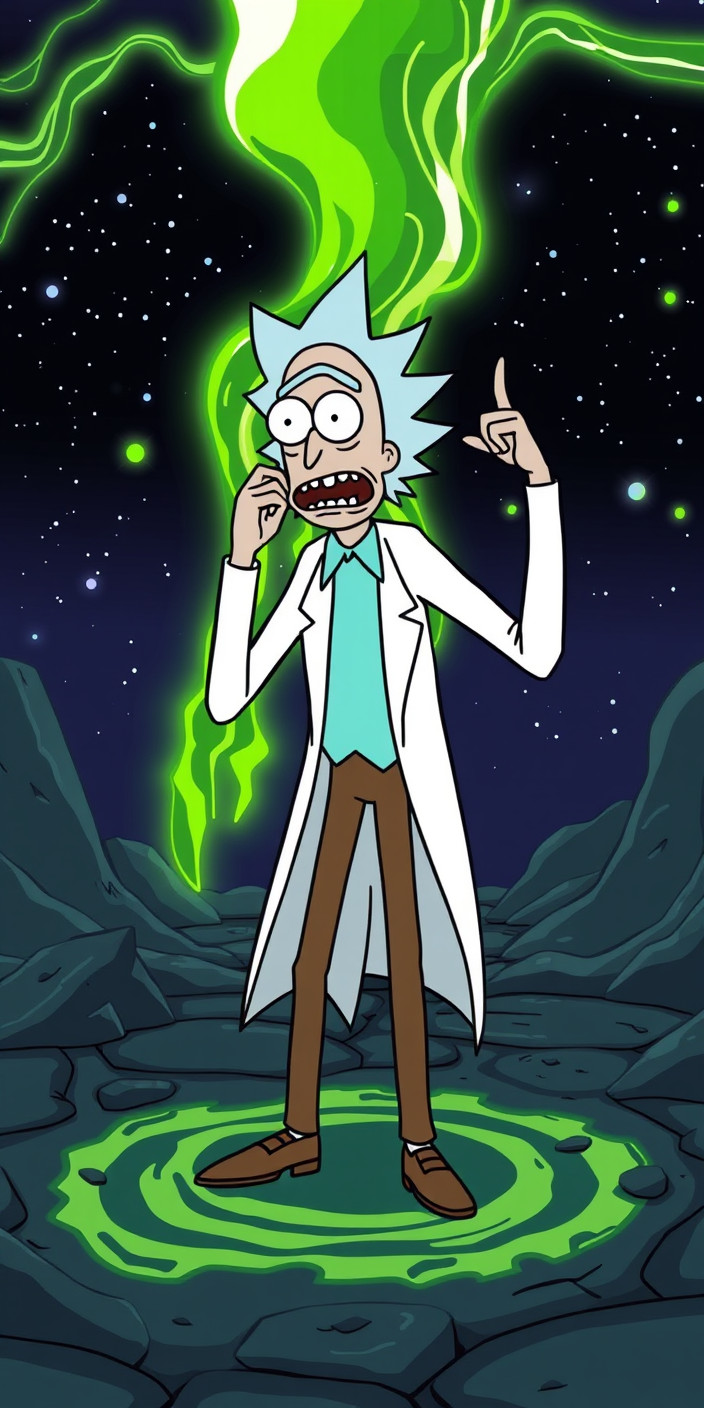 Rick and morty android 8 Phone Wallpaper