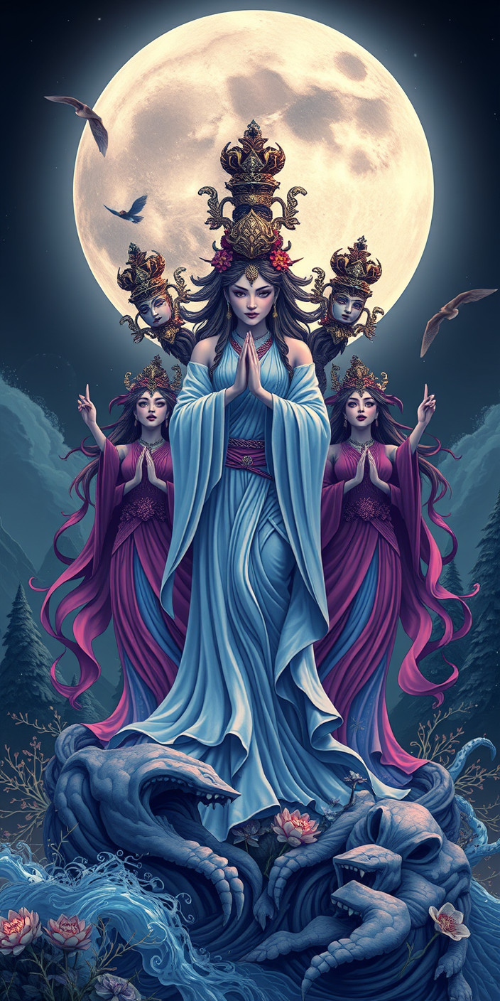 Triple moon goddess 6 Phone Wallpaper