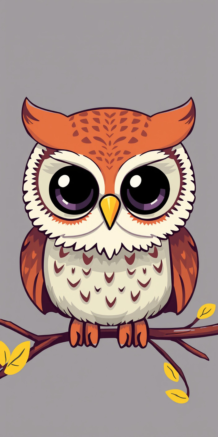 Cute owl 8 Phone Wallpaper