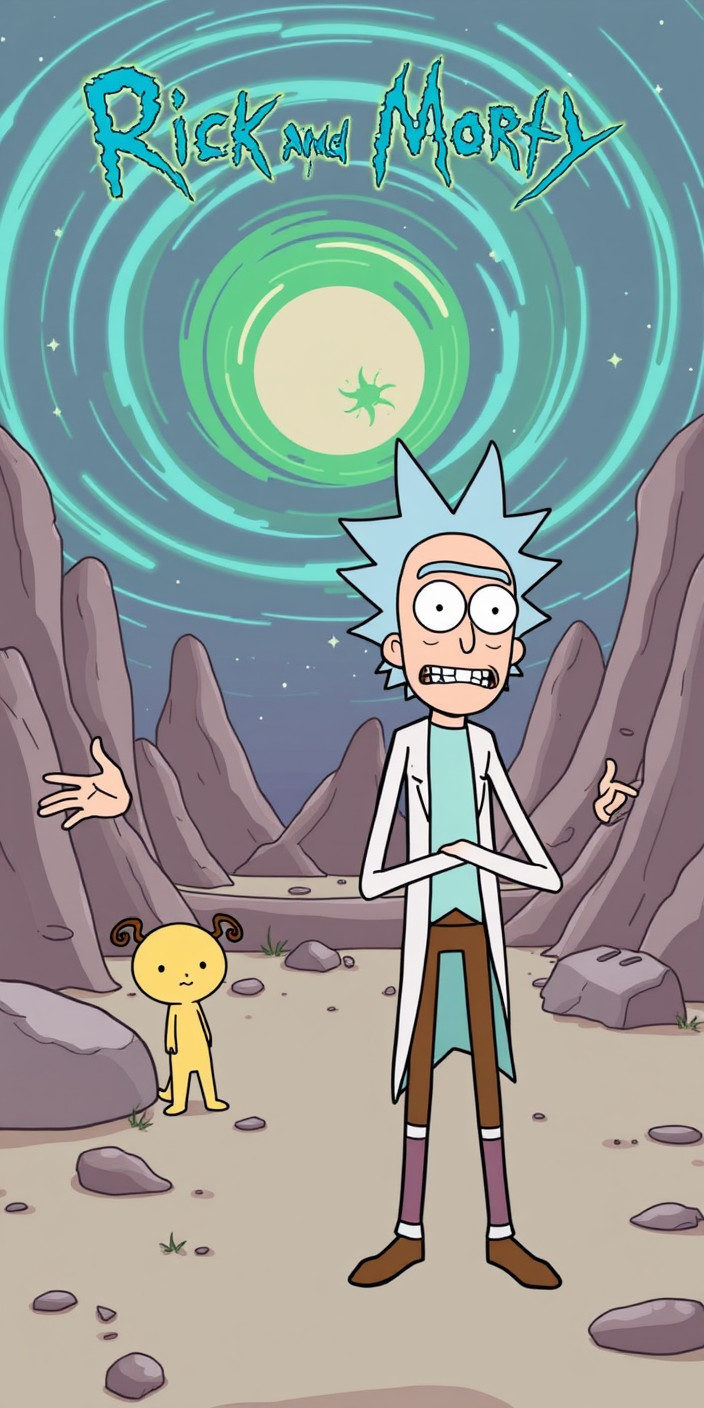 Rick and morty 7 Phone Wallpaper