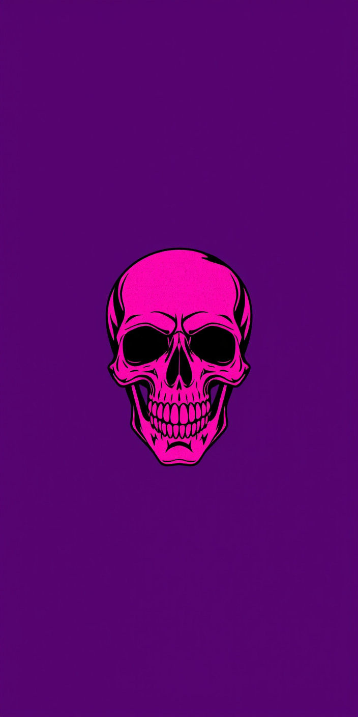 Pink skull 1 Phone Wallpaper