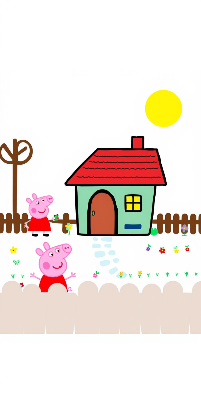 Peppa pig house 1 Phone Wallpaper