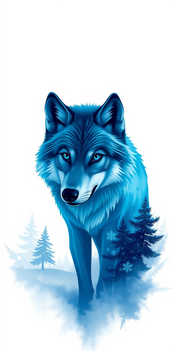 Blue wolf 4 Phone Wallpaper