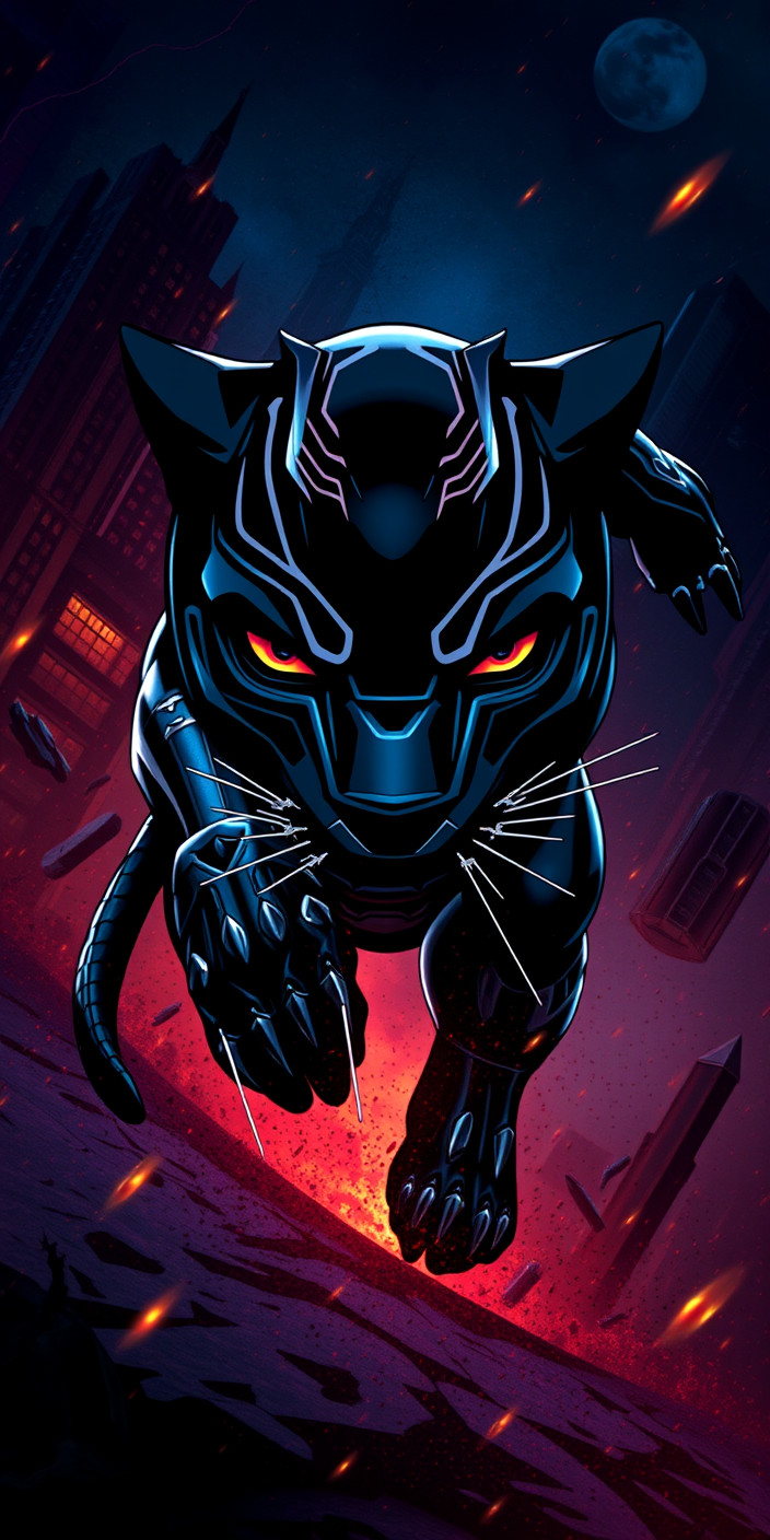Black panther 7 Phone Wallpaper