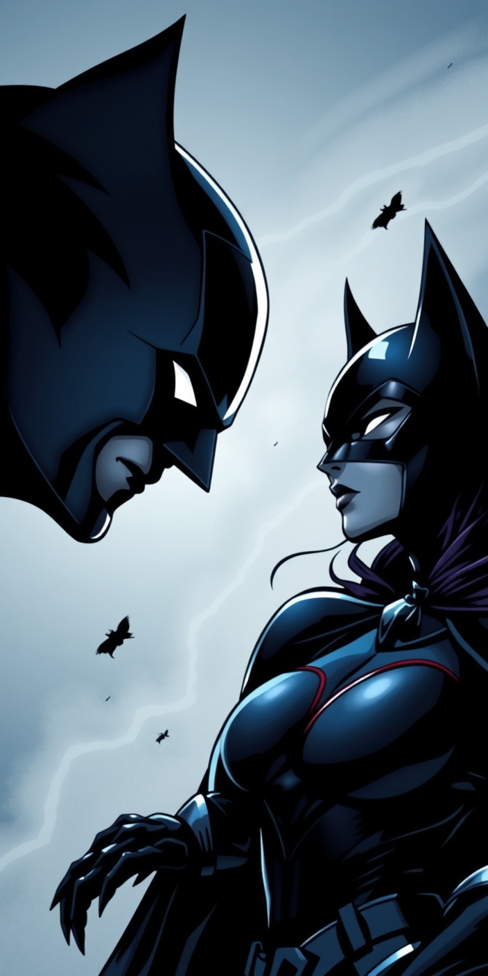 Batman and catwoman 1 Phone Wallpaper