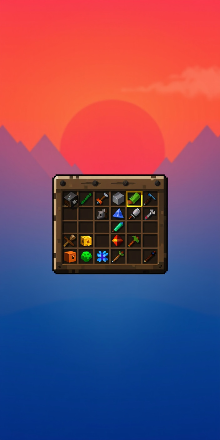 Minecraft inventory 9 Phone Wallpaper