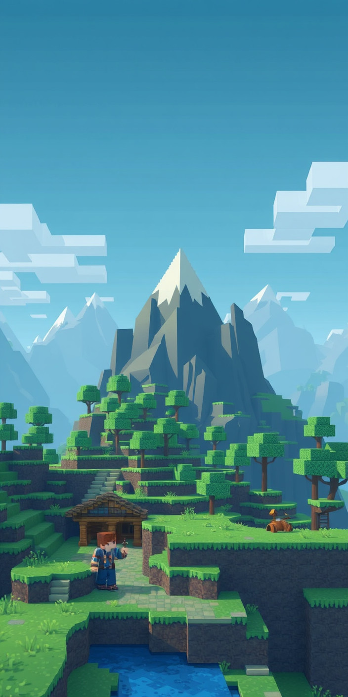 Minecraft  aesthetic 2 Phone Wallpaper
