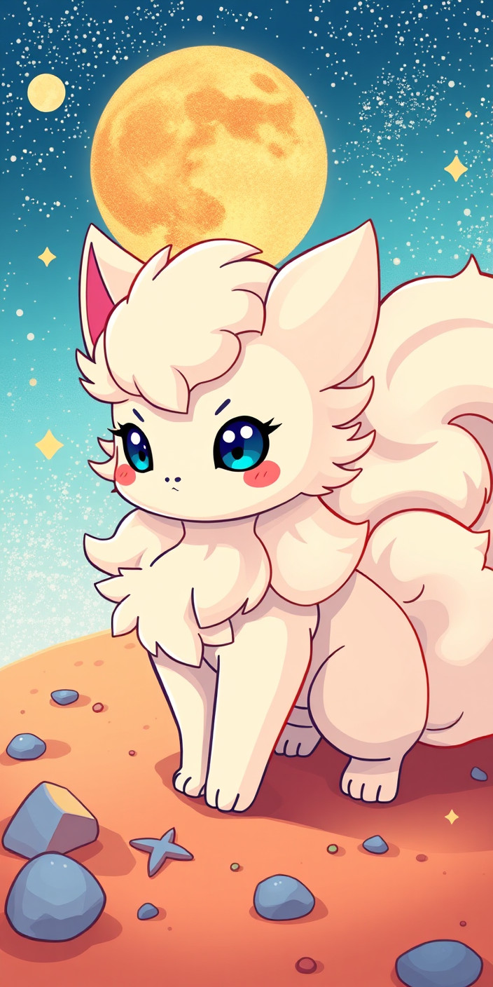 Alolan vulpix 10 Phone Wallpaper