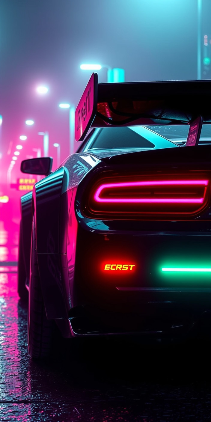Cyberpunk car 1 Phone Wallpaper