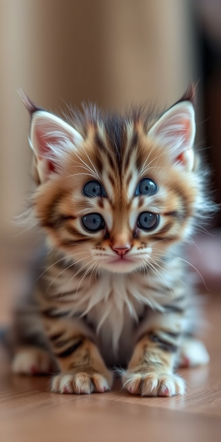 Cute kitten 6 Phone Wallpaper