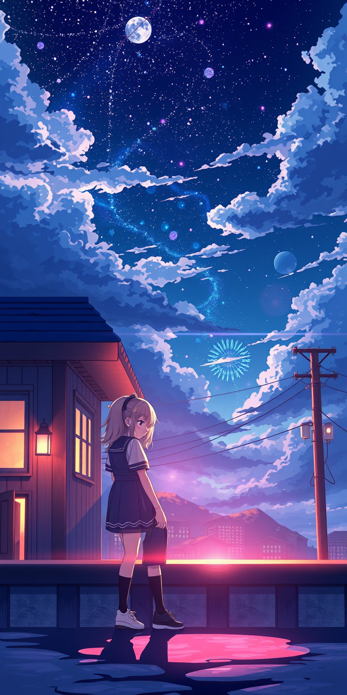 Chill anime 9 Phone Wallpaper