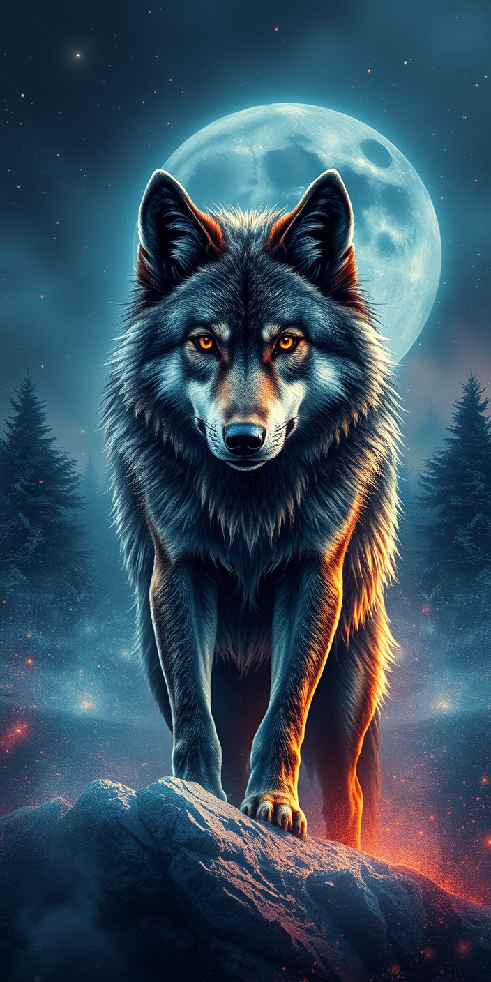Wolf 12 Phone Wallpaper