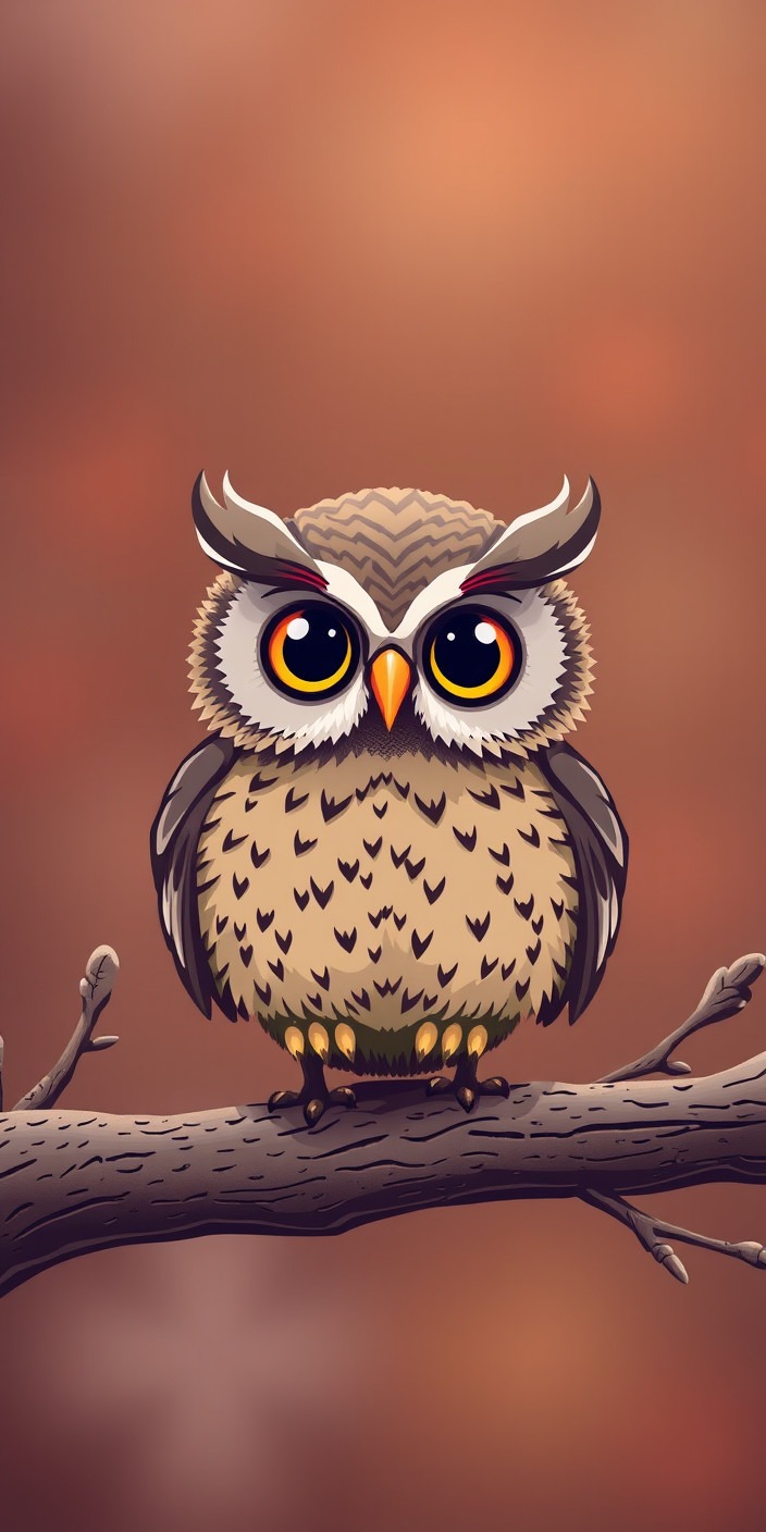 Cute owl 5 Phone Wallpaper