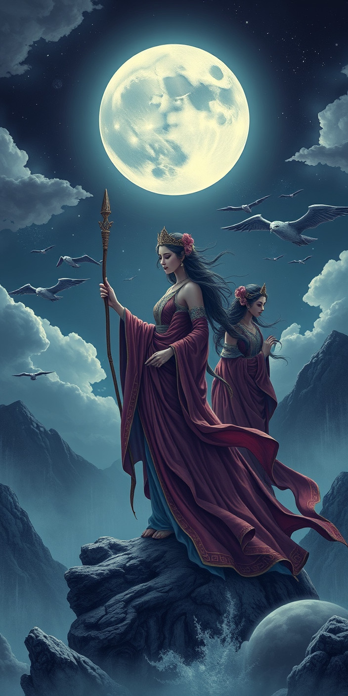 Triple moon goddess 5 Phone Wallpaper