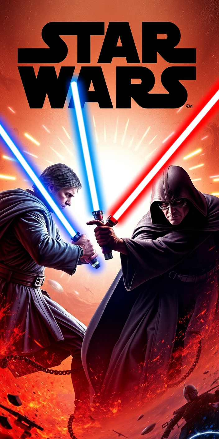 Anakin vs obi wan 9 Phone Wallpaper