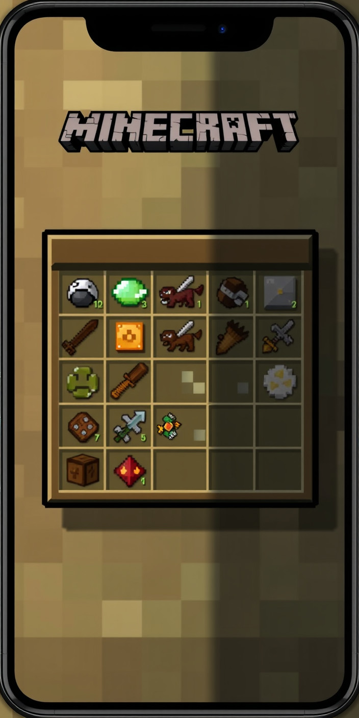 Minecraft inventory 12 Phone Wallpaper