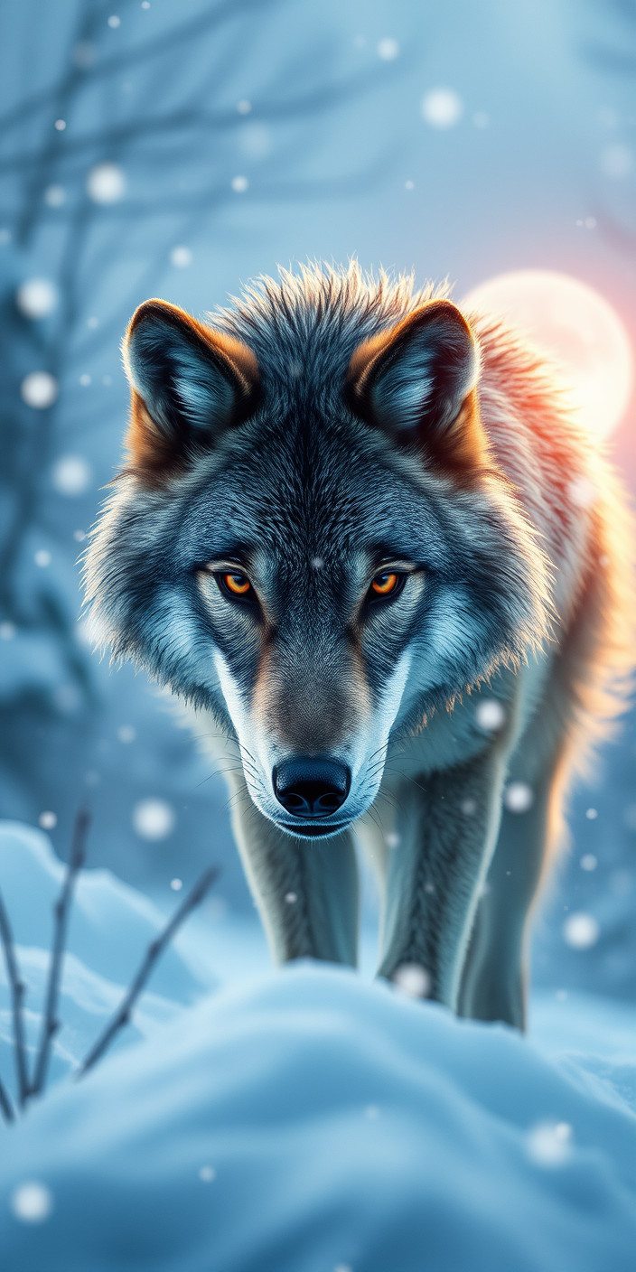 Winter wolf 2 Phone Wallpaper