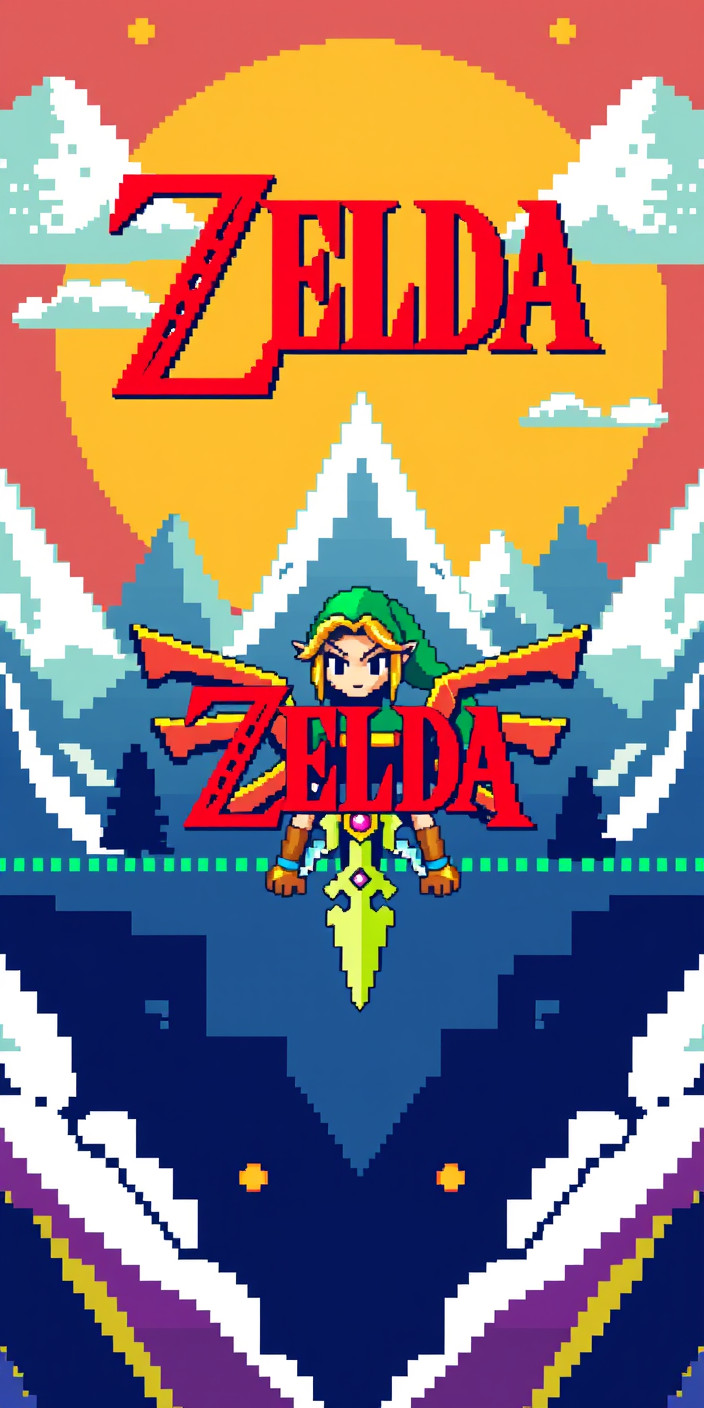 8 bit zelda 10 Phone Wallpaper