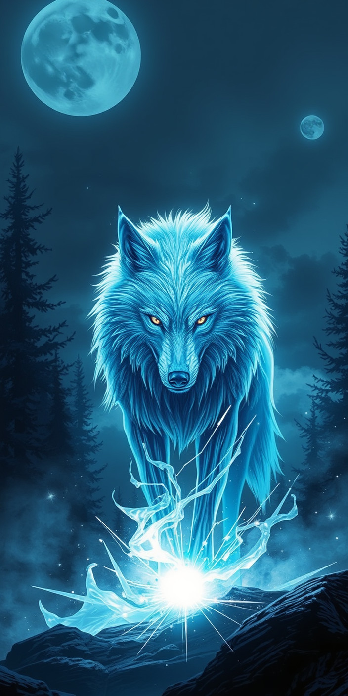 Ghost wolf 3 Phone Wallpaper