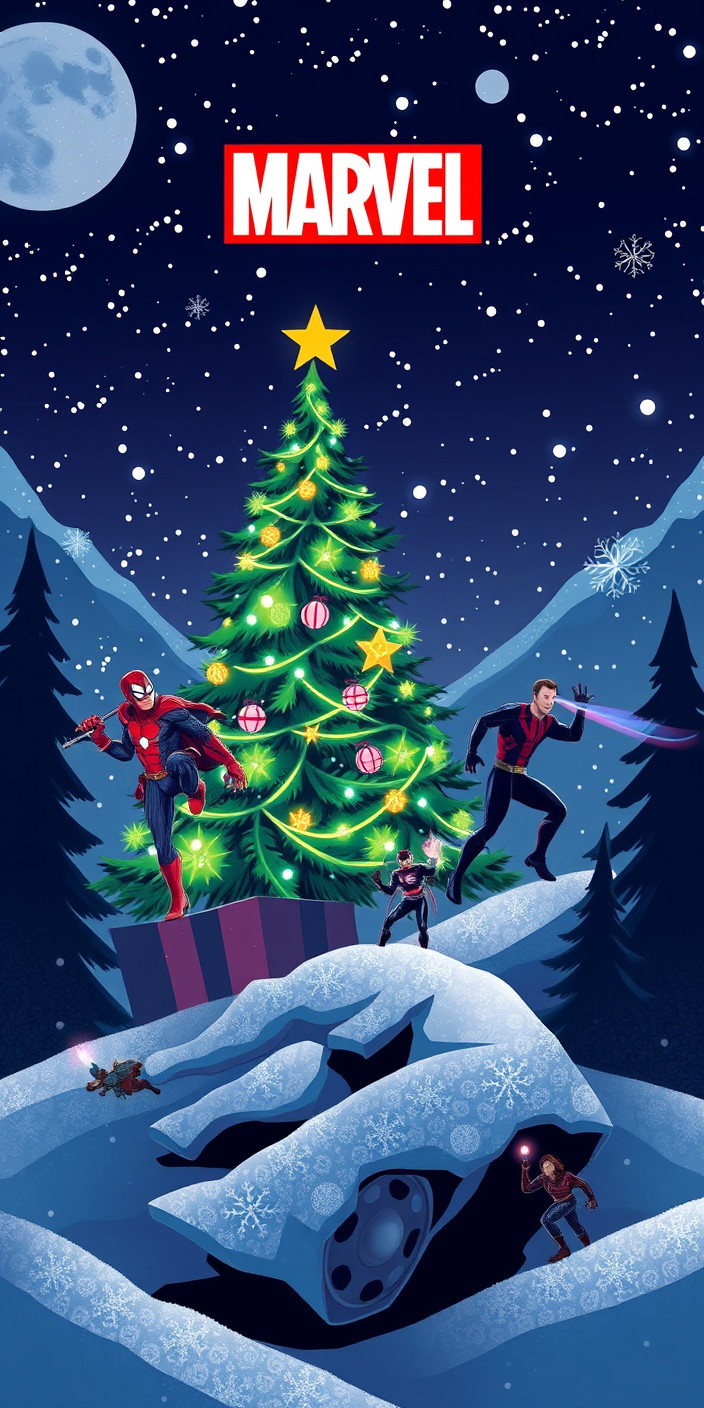 Marvel christmas 1 Phone Wallpaper