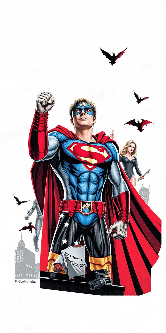 Superhero collage 10 Phone Wallpaper