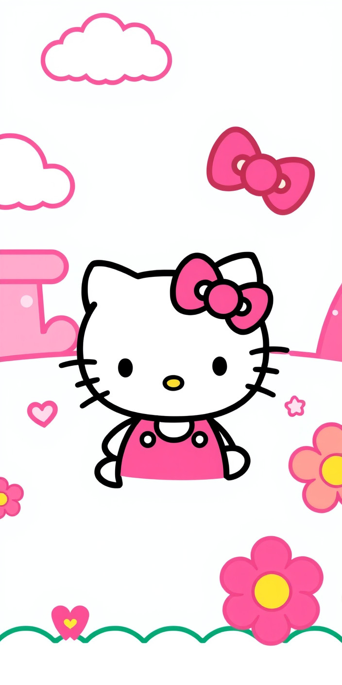 Hello kitty  for android 9 Phone Wallpaper