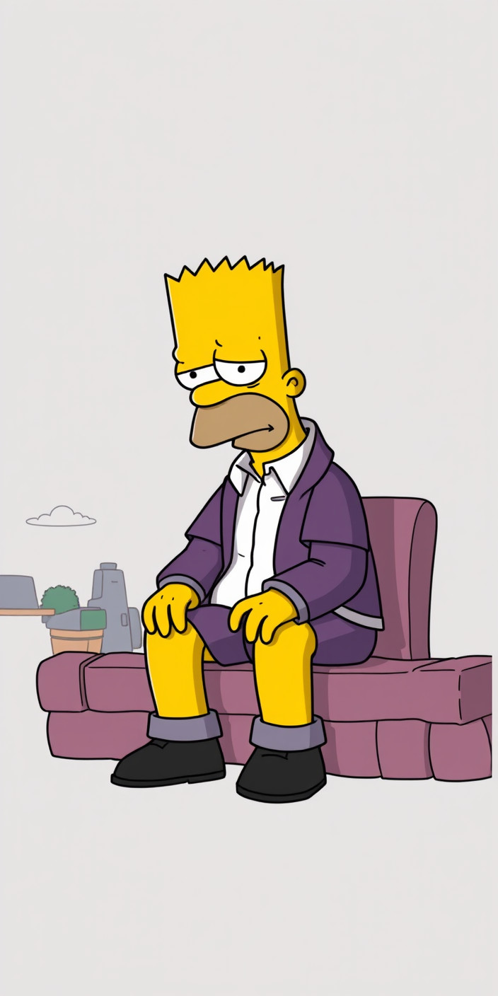 Simpsons  sad 7 Phone Wallpaper
