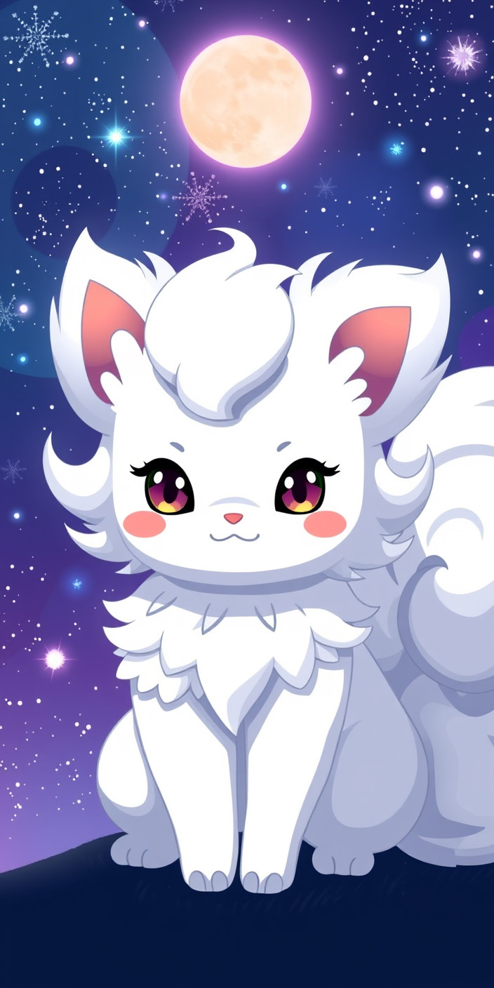 Alolan vulpix 6 Phone Wallpaper