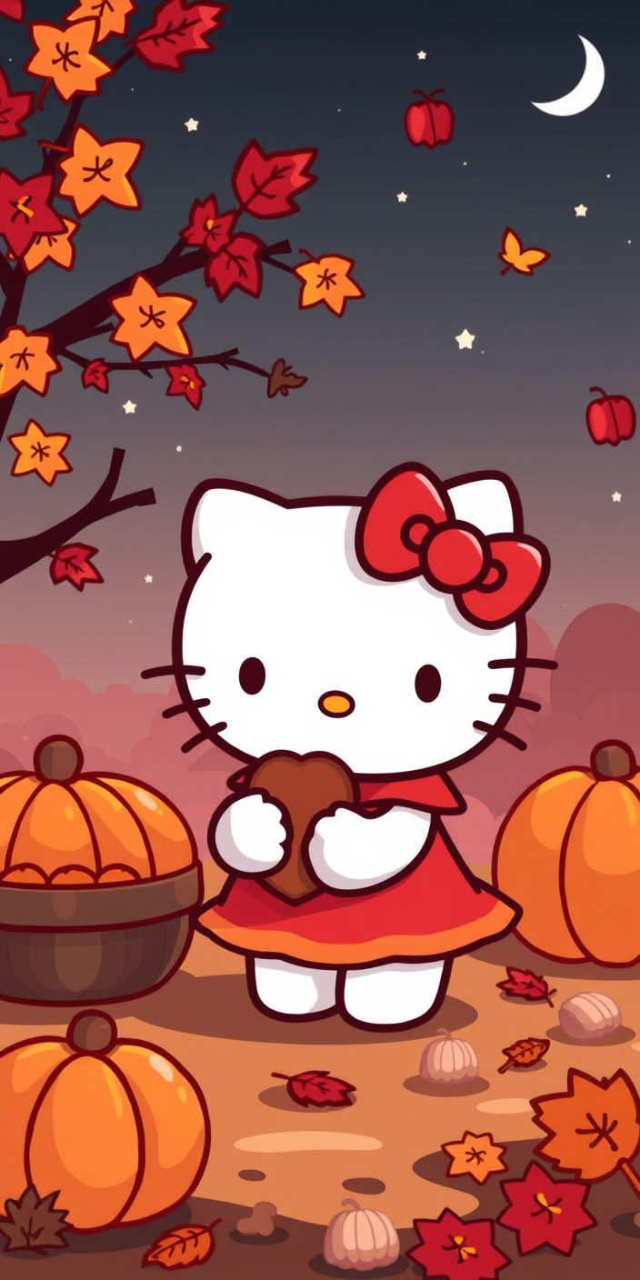 Hello kitty thanksgiving 7 Phone Wallpaper