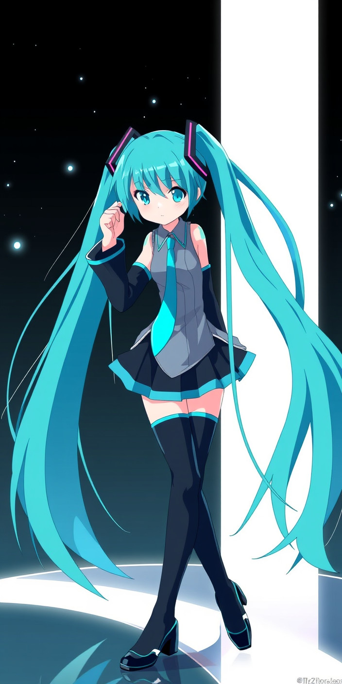 Hatsune miku 5 Phone Wallpaper