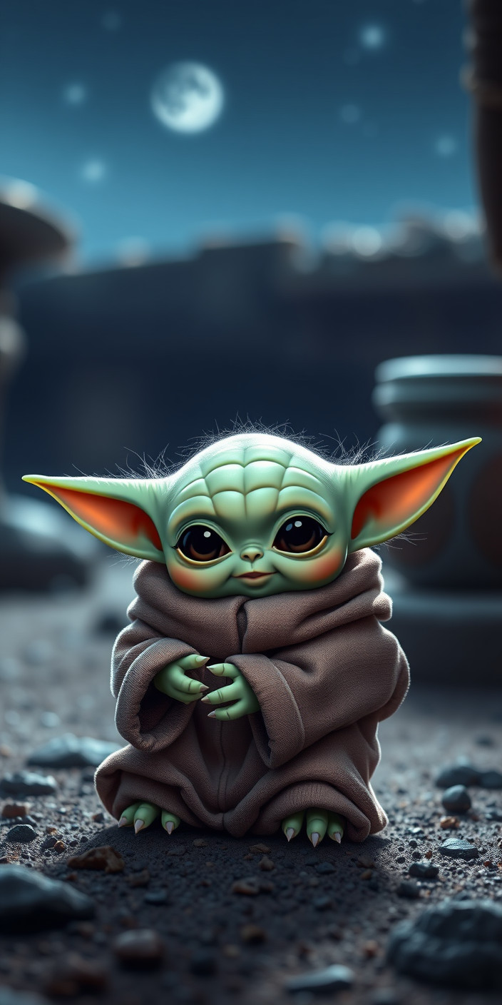 Baby yoda  cute 6 Phone Wallpaper