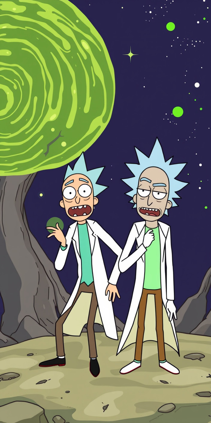 Rick and morty 5 Phone Wallpaper