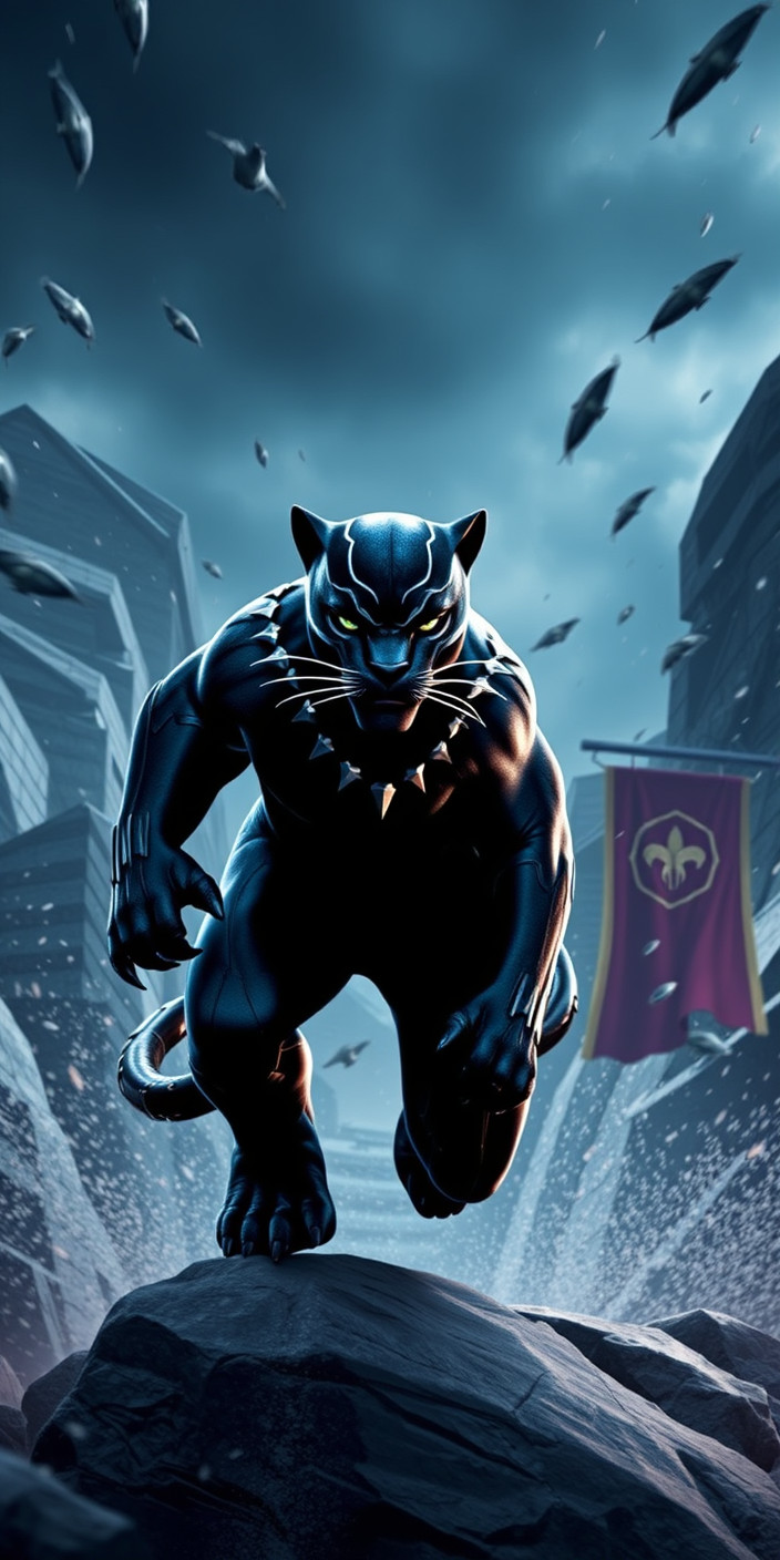 Black panther 8 Phone Wallpaper