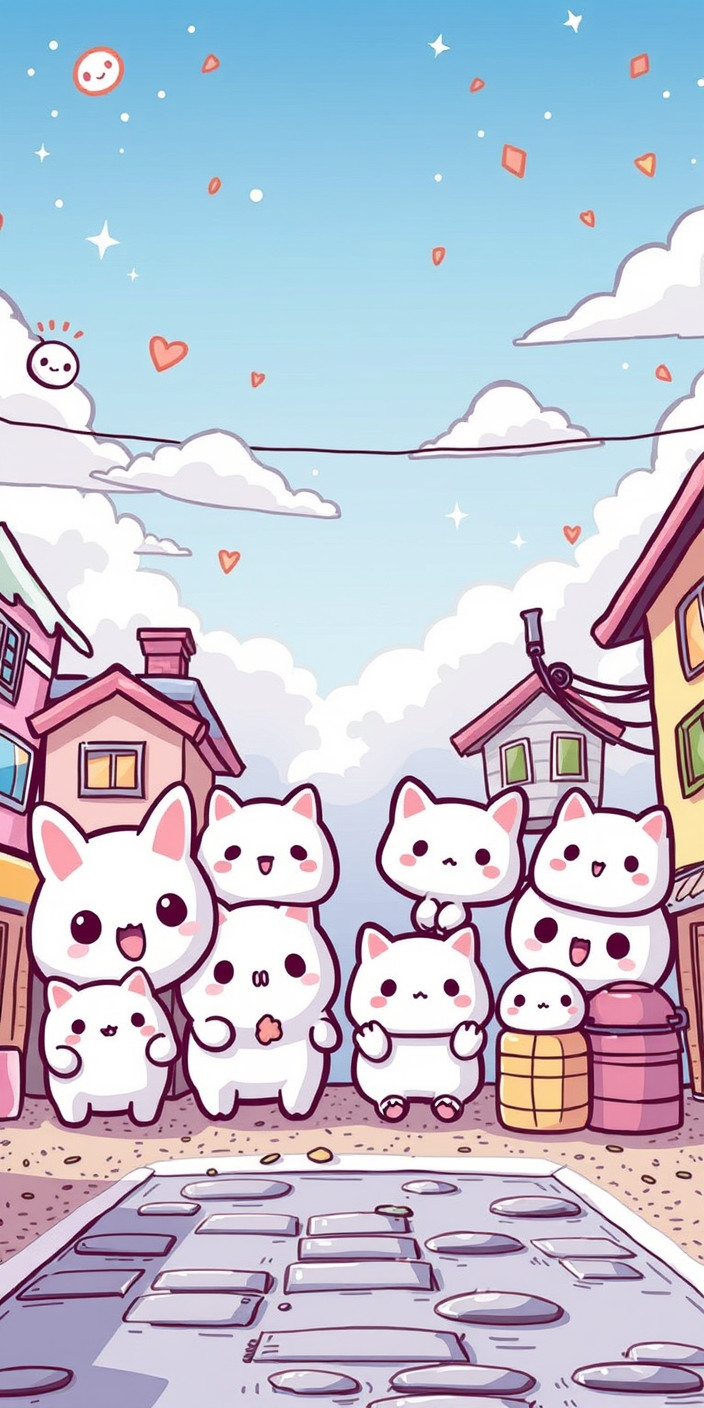 Kawaii 8 Phone Wallpaper