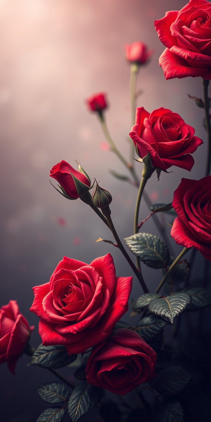 Red roses 11 Phone Wallpaper