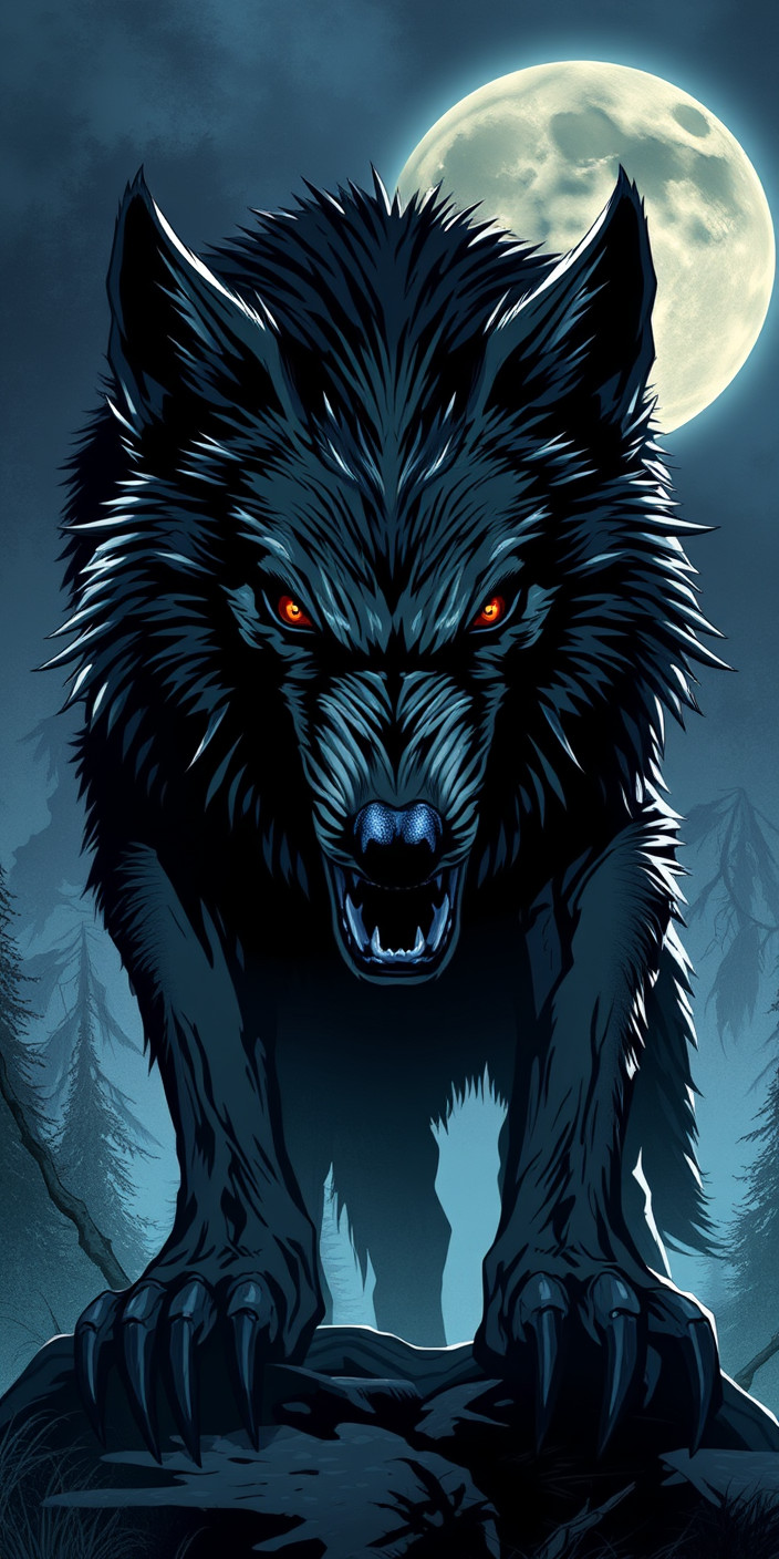 Werewolf 5 Phone Wallpaper